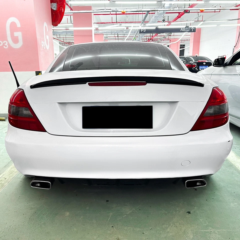 Spoiler ABS porta-malas pintado para Mercedes Benz SLK R171 A estilo preto brilhante - Imagem 2 de 4