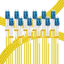 - 2M-6Pack LC to LC Single Mode Fiber Patch Cable OS2, SM Fiber Optic Cable, ...