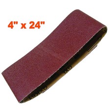 4" x 24" Sanding Belts Aluminium Oxide 40/60/80/120 Grits Sander Abrasive 4x24