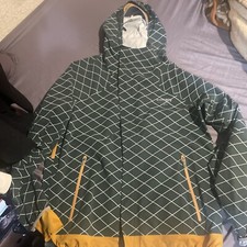 Rare NWT NIKE x GYAKUSOU Green Quilted REFLECTIVE 3M Hooded Jacket 743342 sz L