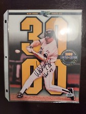 WADE BOGGS HOF 05 3000 HIT TRIBUTE DAY PROGRAM HAND SIGNED COA PSA