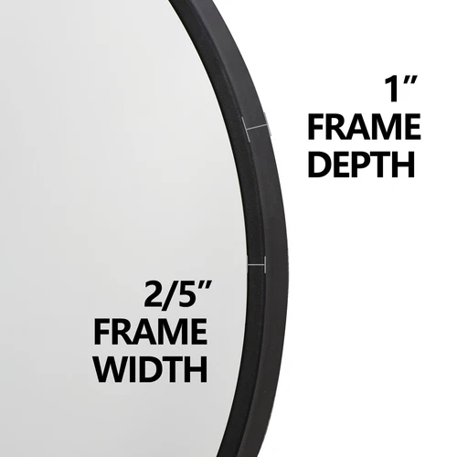 Bathroom Wall Mirror Vanity Mirror with Frame for Home Decor Round/Rectangular - Picture 4 of 40