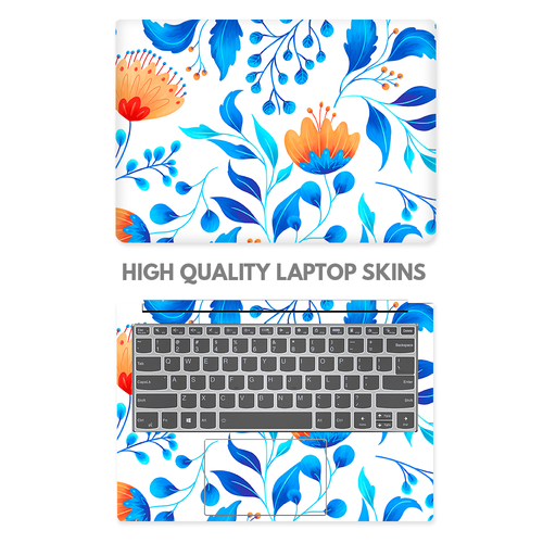 Flower Floral Laptop Vinyl Decal Skin Sticker ACER HP DELL ASUS 11 - 17 Inches - Picture 2 of 25
