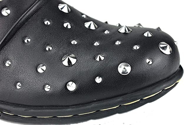 OSSTONE Men's Fashion Moto Boots - Leather Chukka Boots With Zipper, Casual Ankle Boots