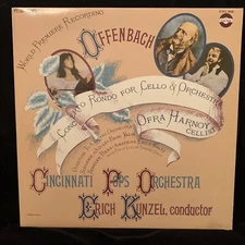 OFRA HARNOY cello - OFFENBACH Concerto Rondo - KUNZEL - VOX CUM LAUDE ST LP 1984