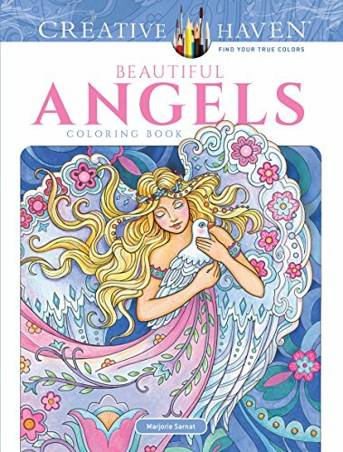 Creative Haven Beautiful Angels Coloring Book by Marjorie Sarnat NEW - Image 5