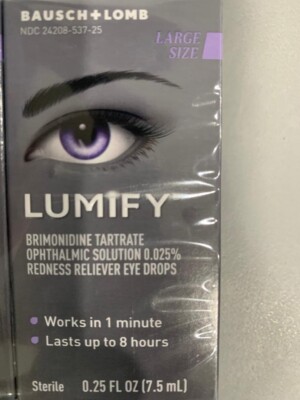 Lumify Redness Reliever Eye Drops 0.25 oz (7.5ML)(Pack Of 3 Bottles)