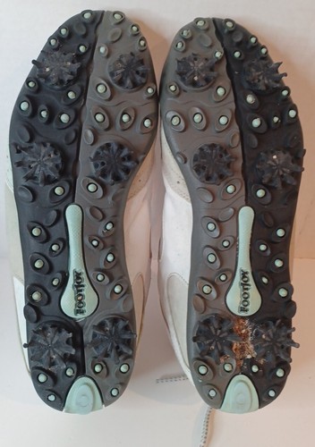 FootJoy Womens LoPro Golf Shoes White Gray Spikes Lace Up Low Top 97058 Sz 8.5M - Picture 8 of 12