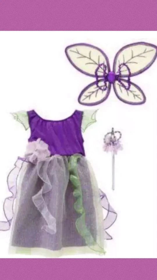 Новый с Ярлыками 3-4 Gymboree «ПИКСИ ЛЕС ФЕЯ» костюм платье, крылья, палочка 3-pc набор лот - Изображение 2 из 3