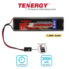 Tenergy 9.6V 2000mAh Futaba NT8S600B NiMH Receiver Battery Pack for RC Receivers