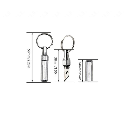 Outdoor EDC Mini Portable Brass Knife Pocket Keychain Pendant Paper Cutter Blade - Picture 14 of 14