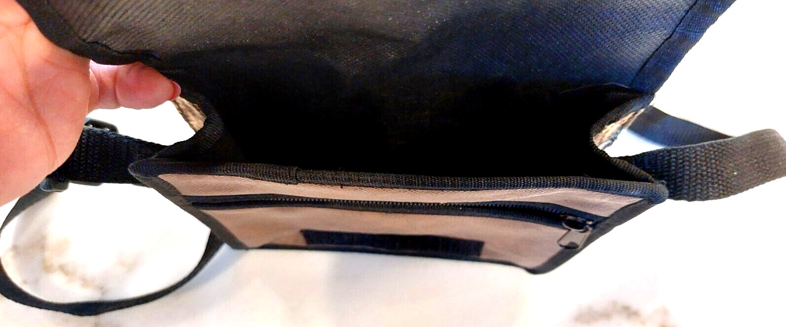 Patchwork & Geometric Designed Crossbody Bag 7" x… - image 5