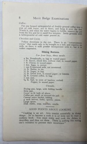 1926 - Boy Scouts of America - Serie Distintivo al Merito Libretto di Cucina - Foto 4 di 5