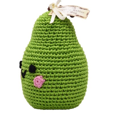 Knit Knacks Bartlett Pear Organic Cotton Small Dog Toy (Cleaning Teeth)