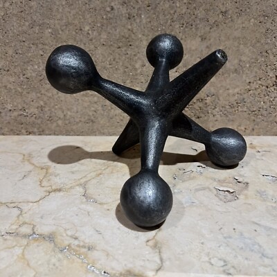 1960s Design Line Metal Jack Jax Bookend California