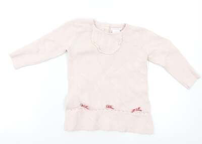 Shabby Chic Pullover Baby Rosa Baumwollmischung Größe 18-24 Monate