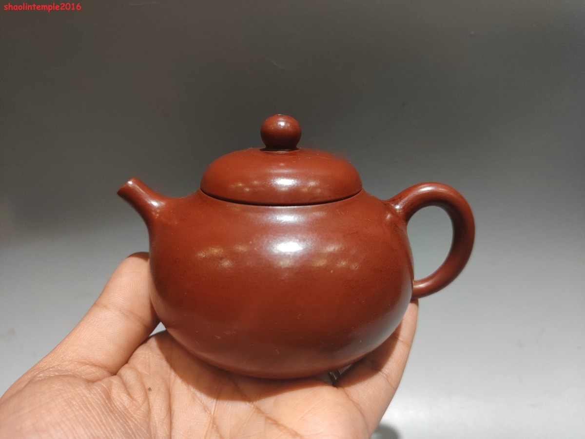 4.8''Old Chinese Yixing Zisha Exquisite purple clay teapot Marke