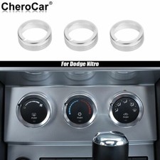 4x Air Condition Switch Knob Trim Ring For 07-12 Dodge Nitrojeep Liberty Silver