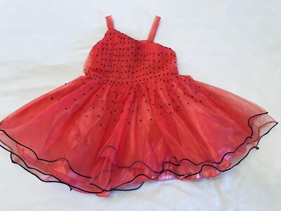 open lace back dress Elegant Baby Girl Pageant Dresses Toddler Party Dresses, Orange / 3-4 Years (110cm)