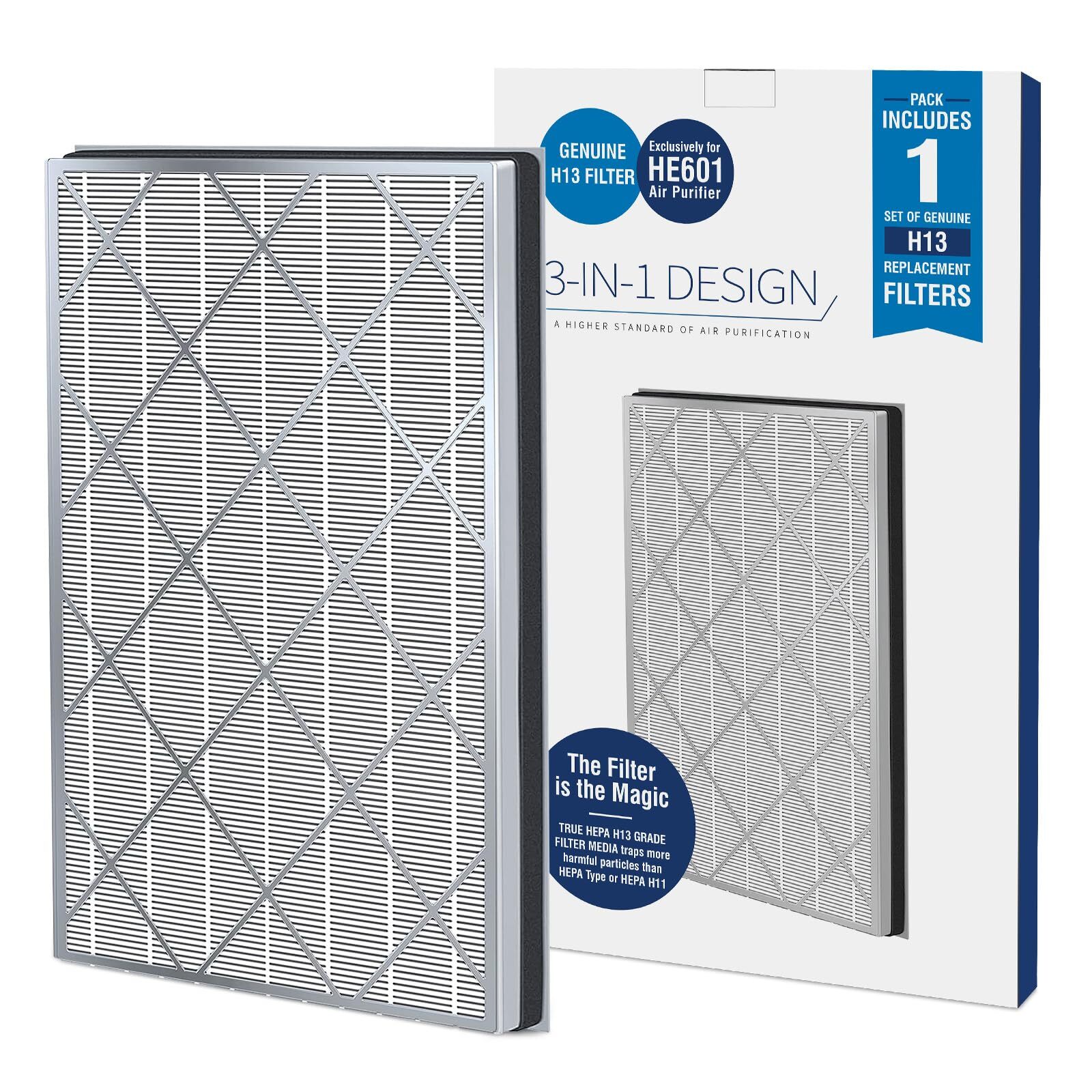 HE601 Filter Compatible with Shark Air Purifier 6 Filter Replacement HE601 HE...