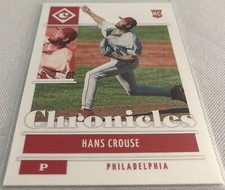 2022 Panini Chronicles Baseball Hans Crouse Philadelphia Phillies Rookie #19