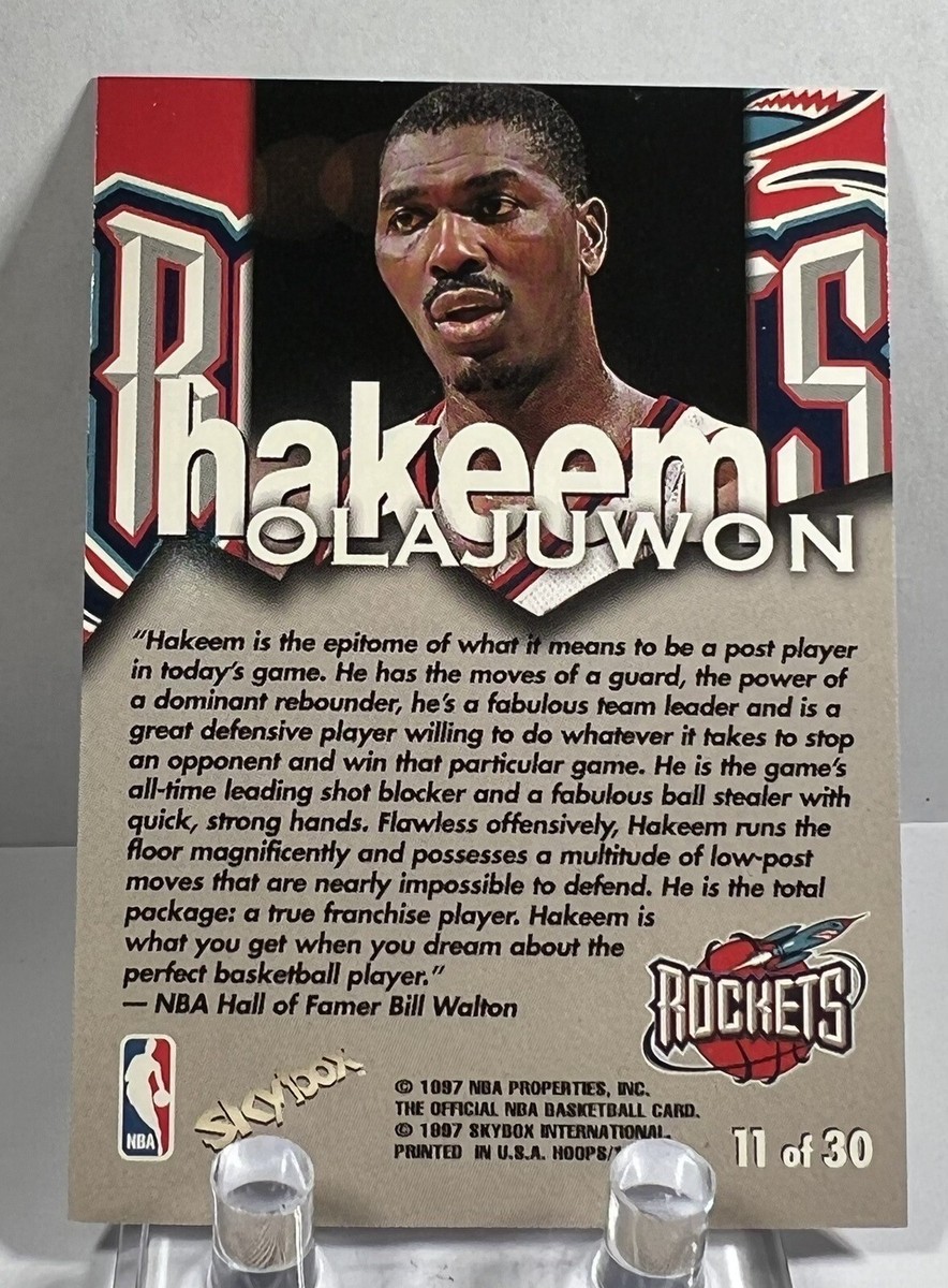 🔥1997 Skybox NBA Hoops Hakeem Olajuwon “Talkin' Hoops~Bill
