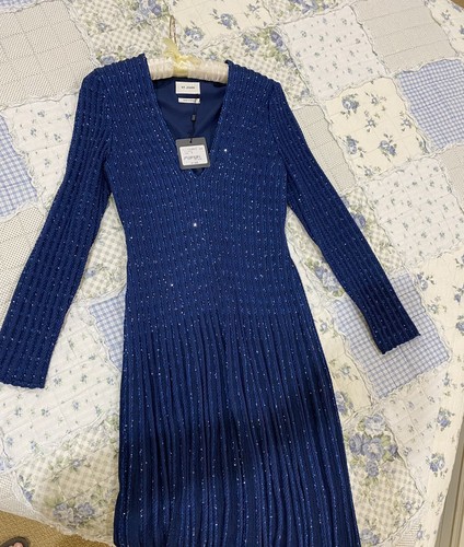 St. John Sequin Cable Knit Long Sleeve 