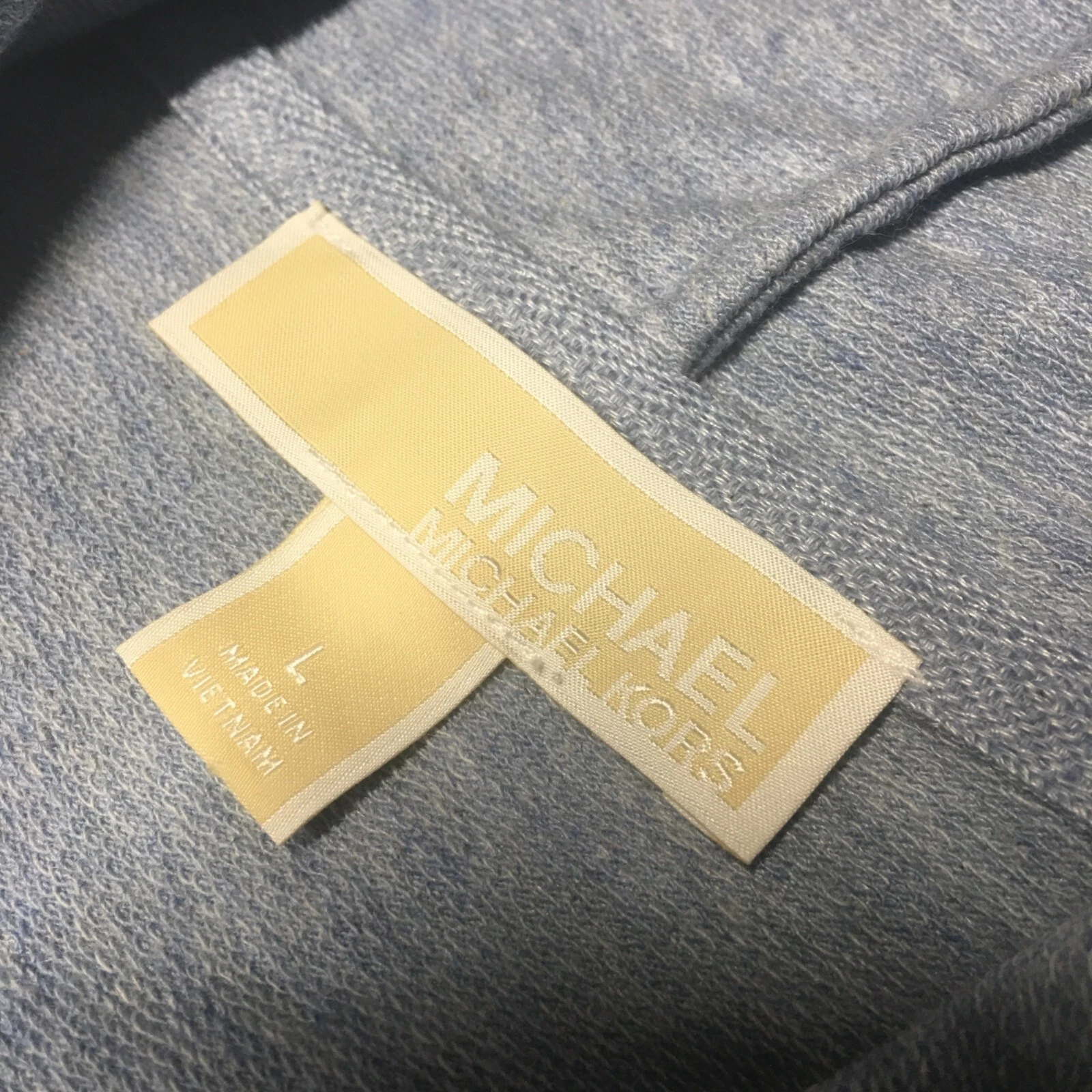 Felpa con cappuccio pullover leggera Michael Kors morbida stringata donna taglia L