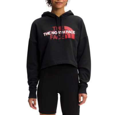 The North Face women's Logo crop Hoodie Sweatshirt - size XXL