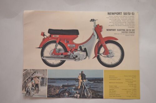 Vintage Yamaha Newport 50 (U-5) Advertisement Spec Sheet. - Afbeelding 1 van 8