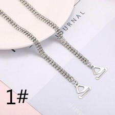 A Pair Glitter Rhinestone Bra Strap Detachable Bling Crystal Shoulder Straps DIY
