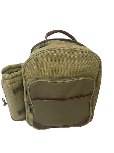 Vintage Green Corduroy Picnic Wine 