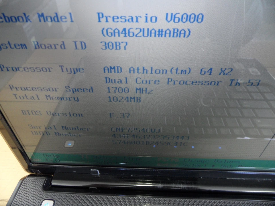 Portátil Presario V6000 V6420US para piezas sin disco duro 443777-001 Foto 2 de 4