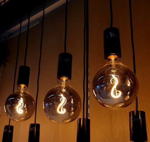 Ikea Molnart LED Bulb E26 140 Lumen Globe Gray Clear Glass 5" Spiral Design - Picture 8 of 9