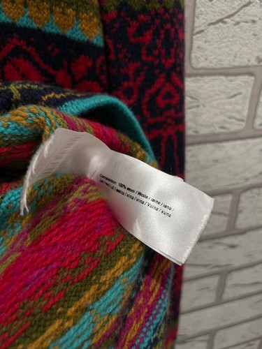 Ivko Woman Wool Handwritten Vintage Knit Sweater Cardigan size 42 - Picture 13 of 21