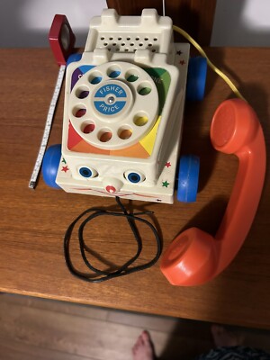 Fisher Price Chatter Phone Telephone Pull String Toy Mattel 2009 ...