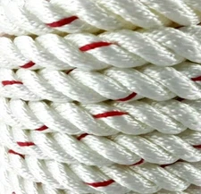 Twisted Polyester Rope 1/2 inch by 50 Feet 378 Pound Load Limit UV Resistant 