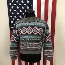 Large vtg 90s Christopher Banks Mohair Blend Sweater women's striped boho 2f176p