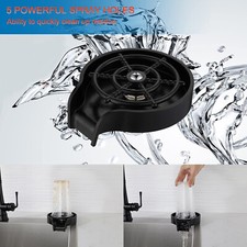 Glass Rinser for Kitchen Sink, Bottle Cup Washer for Sink Attachment, Kitchen
