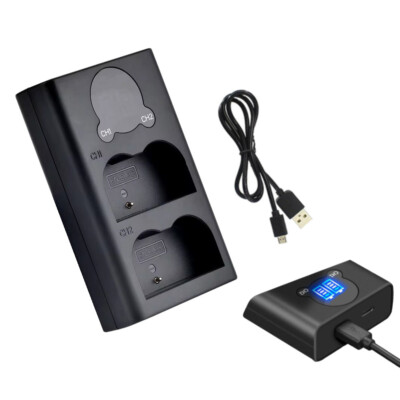 Zweifach USB Typ-C Akku Ladegerät LCD für Nikon D200s D300 D700 D70 D70s D300s
