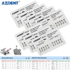 AZDENT PLUS Dental Orthodontic Metal Brackets Braces Mini Roth/MBT 0.022/0.018