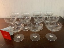 11 Champagne Glasses Model Croisillons Crystal By BACCARAT Price Per Unit 