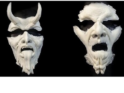 Woochie Krampus Schaumlatex Prothesenmaske Weihnachten Halloween FX Makeup Effekte