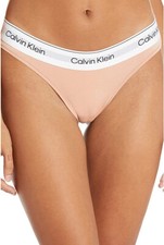 Calvin Klein Women's Modern Cotton Naturals Thong, Cedar, 3X