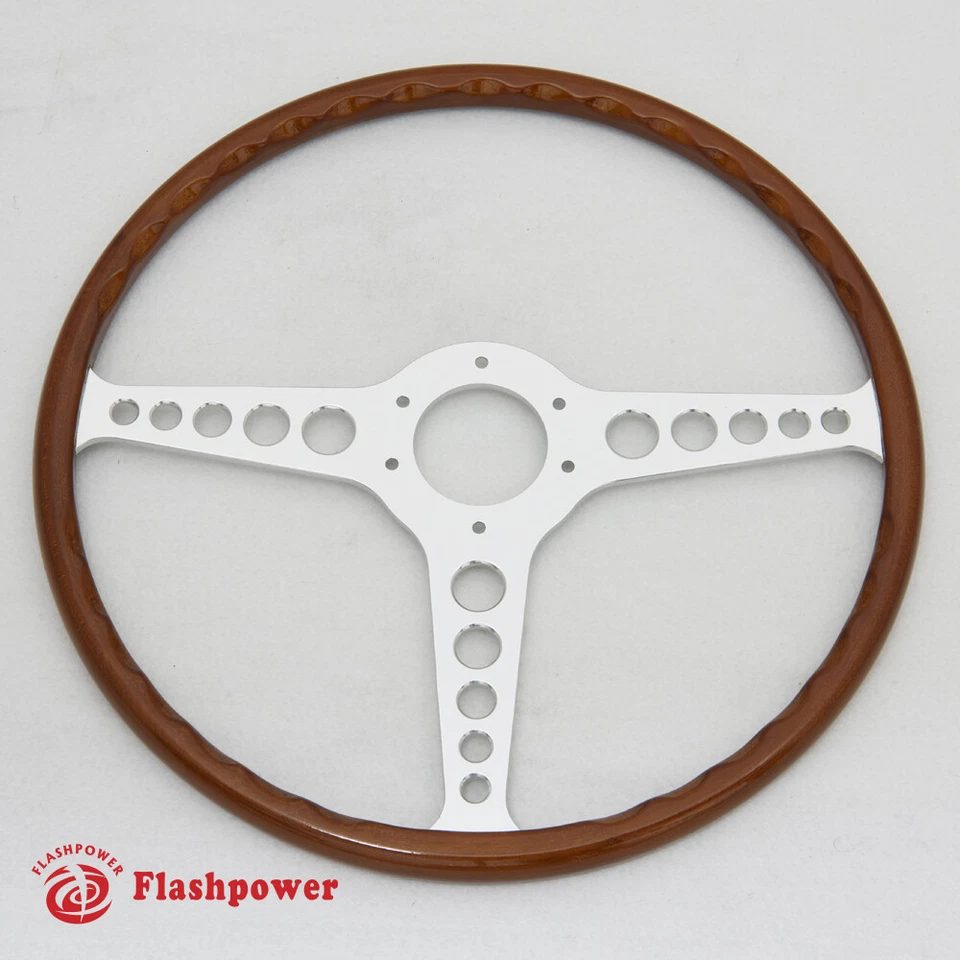 15'' Jaguar E-type Hot Rod Reproduction Original Steering Wheels - Image 2 of 2