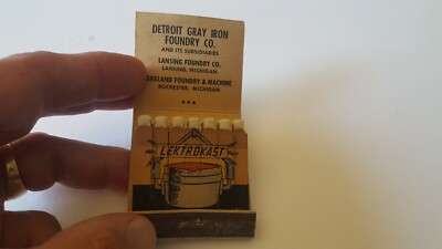 Matchbook Detroit Gray Iron Foundry Co. Lansing Michigan. Feature missing 1  p5