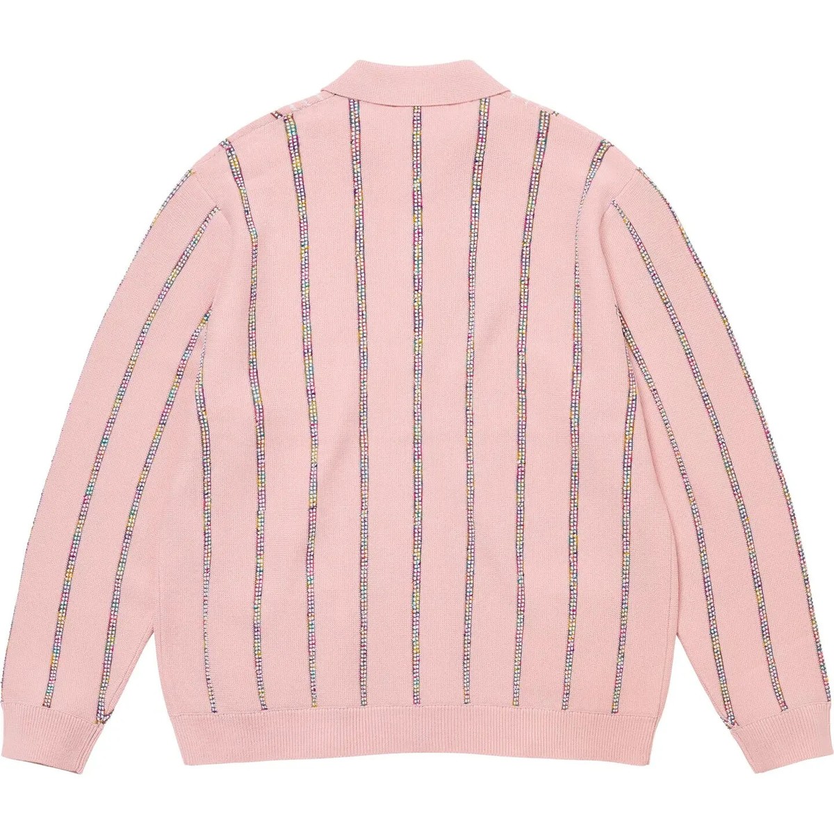 Supreme Speckle Stripe Zip Up Cardigan Black Pink 2colors Supreme Speckle Stripe Zip Up Cardigan Black Pink 2colors