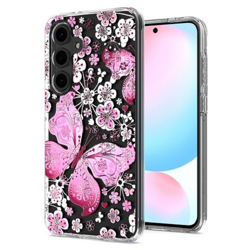 Für Samsung Galaxy A16 5G, Butterfly Design Transparent Hybrid Case Hülle + TG - Bild 8 von 16