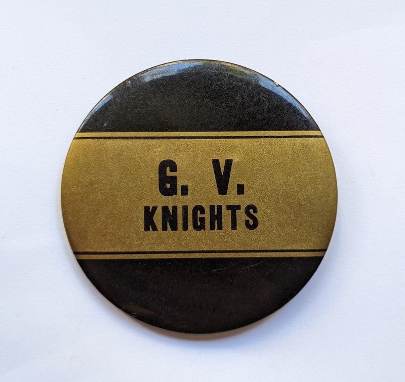 3.5" G.V. (Golden Valley) Knights California School Pin Button