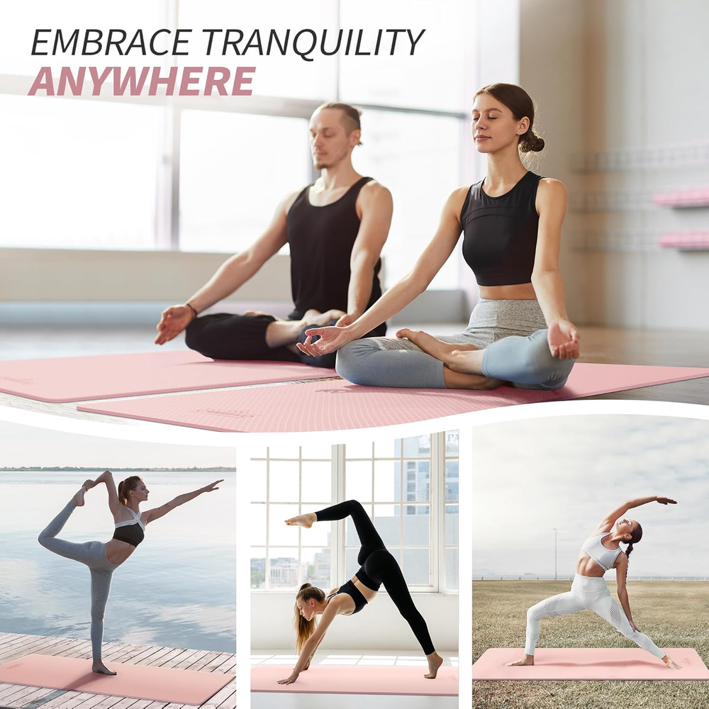 Extra Thick Non-Slip Yoga Mat for Women Men and Kids in Multiple Sizes